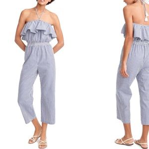 J Crew Seersucker Jumpsuit